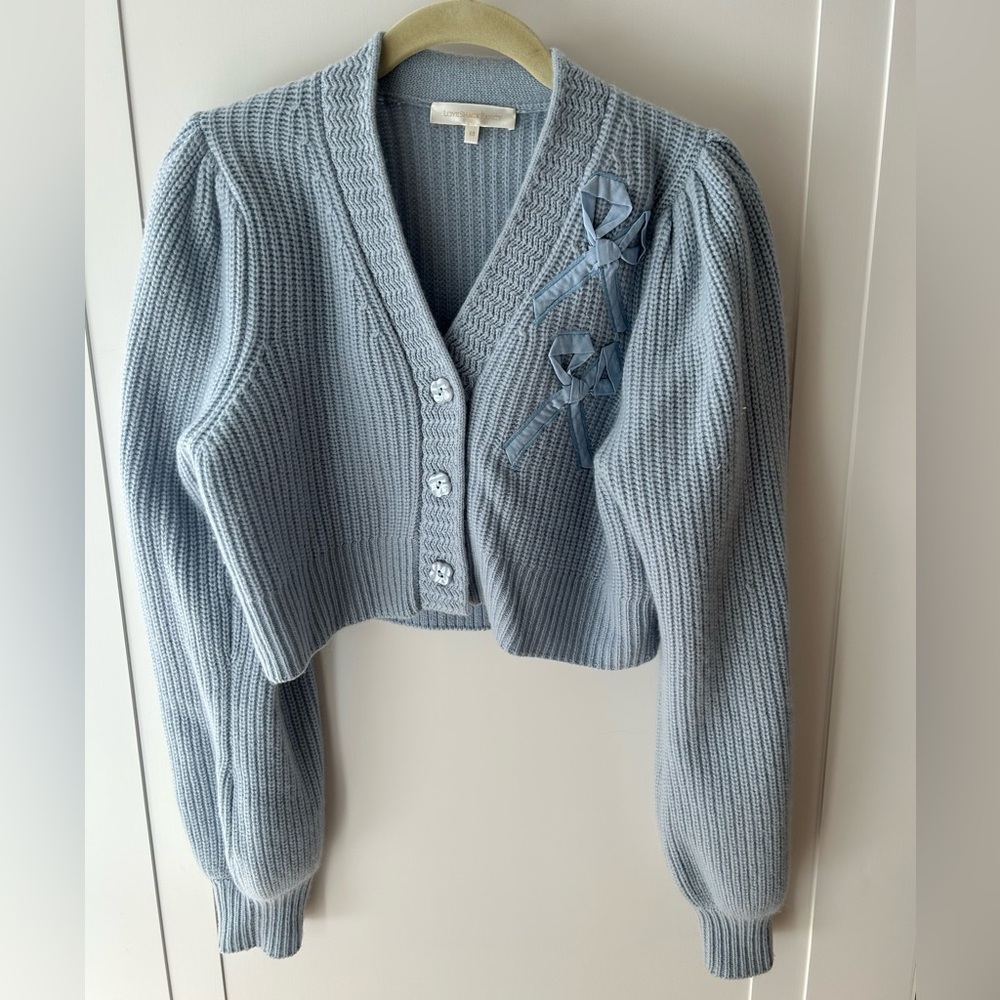 LoveShackFancy Avignon Bow Cardigan
